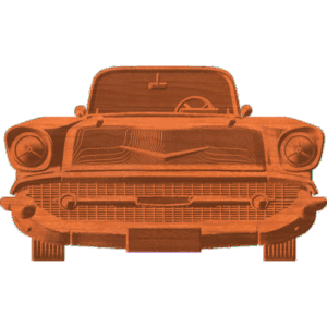 Classic American car front view